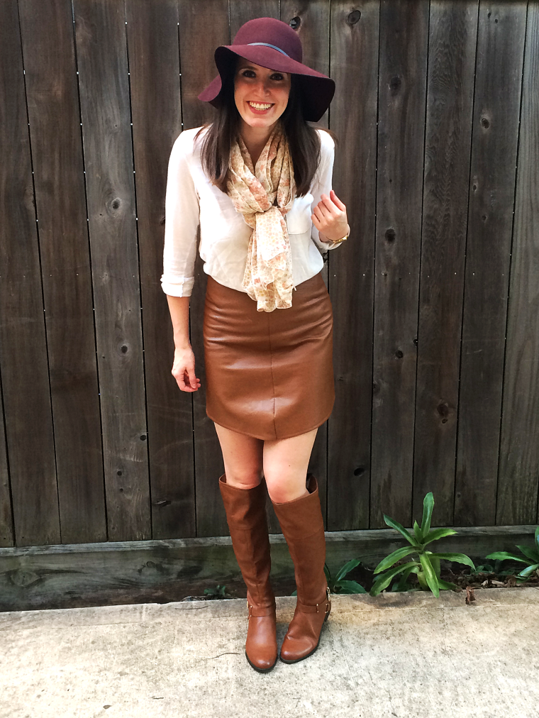 Faux Leather Mini Skirt Tutorial by Bunny Baubles Blog 3