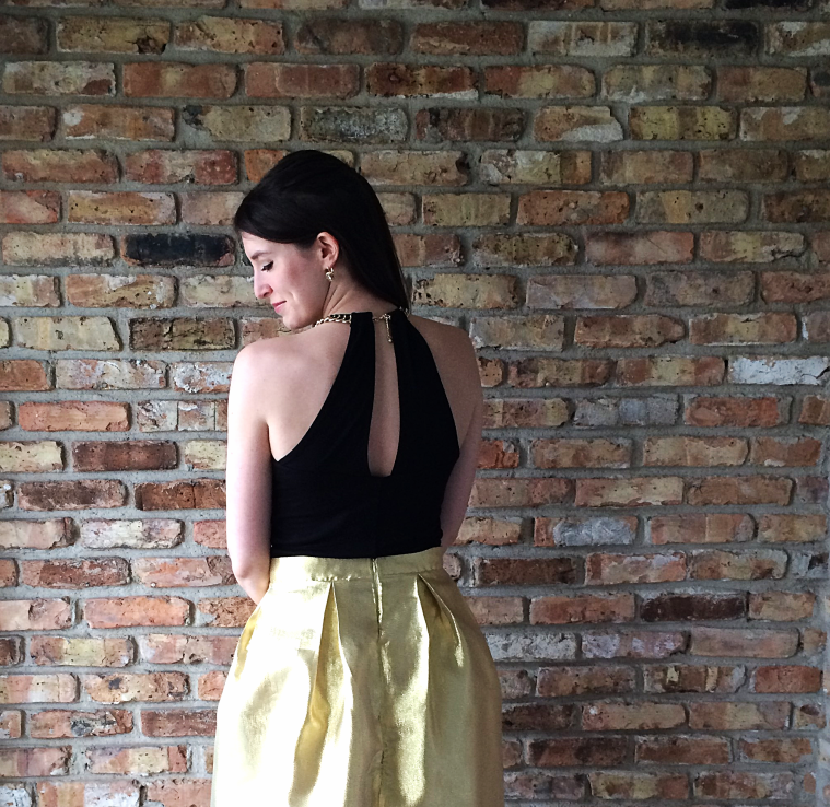 Gold Pleated Skirt Tutorial by Bunny Baubles Blog 4